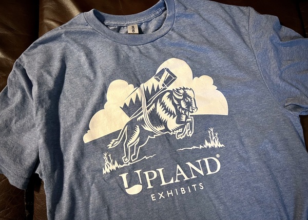 upland exhibits rocket bison t-shirt